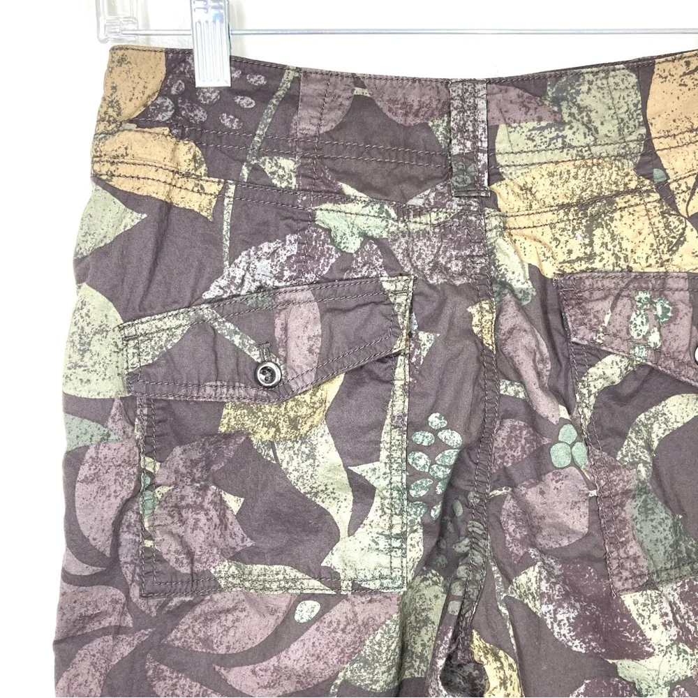 Anthropologie Floral Cargo Shorts Ripley Moss Cut Off  27 Cotton - Picture 9 of 13